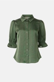 Balloon Sleeve Smocked Button Button Shirt by CeCe Rent the Runway at Rent the Runway