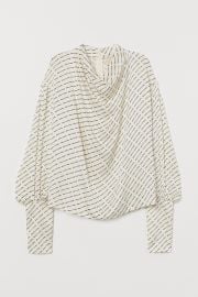 Balloon-Sleeved Blouse at H&M