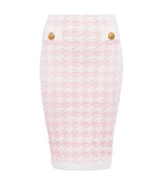 Balmain - Houndstooth midi skirt at Mytheresa