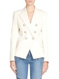 Balmain - Wool Double-Breasted Blazer at Saks Fifth Avenue