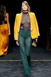 Balmain 2015 Lace Jumpsuit and Yellow Jacket at Vogue