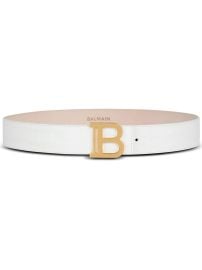 Balmain B-Belt crocodile-embossed Leather Belt - at Farfetch