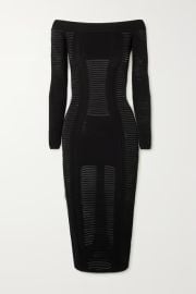 Balmain Black Viscose Midi Dress at Net a Porter