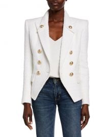 Balmain Boucle Tweed Jacket at Neiman Marcus