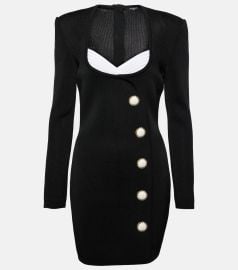 Balmain Button Detailed Mini Dress at Mytheresa