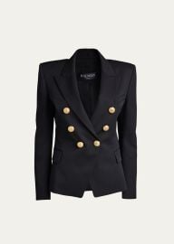 Balmain Classic Double-Breasted Blazer - at Bergdorf Goodman