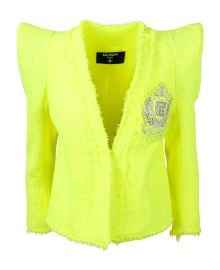 Balmain Collarless Tweed Blazer italist at italist