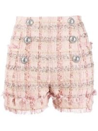 Balmain Double Breasted Pink Shorts  - Farfetch at Farfetch