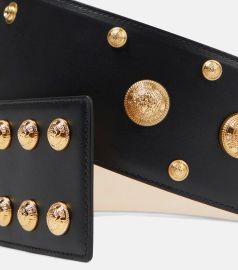 Balmain Embellished Leather Belt at Mytheresa