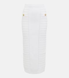 Balmain Embellished knit midi skirt at Mytheresa