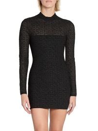 Balmain Glittered Monogram Logo Minidress at Saks Fifth Avenue