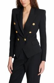 Balmain Grain de poudre 6-button fitted jacket at Nordstrom