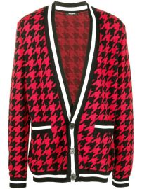 Balmain Houndstooth Knitted Cardigan - at Farfetch