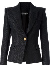 Balmain Jacquard Blazer - at Farfetch