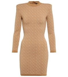 Balmain Jacquard knit minidress at Mytheresa