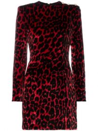 Balmain Leopard Print Silk Mini Dress  - Farfetch at Farfetch