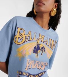 Balmain Logo cotton T shirt at Mytheresa
