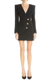 Balmain Long Sleeve Wool Blazer Dress at Nordstrom