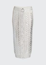 Balmain Metallic Coated Zip Front Midi Skirt - at Bergdorf Goodman