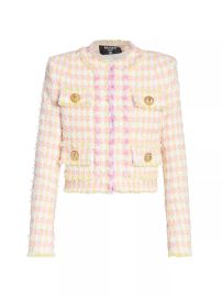 Balmain Miami Cotton Blend Tweed Jacket at Saks Fifth Avenue