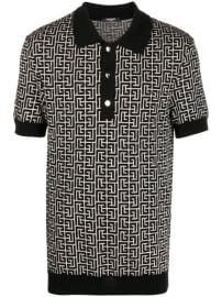 Balmain Monogram Pattern Polo Shirt - Farfetch at Farfetch