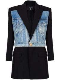 Balmain Panelled Blazer Black at Farfetch
