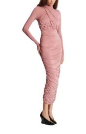 Balmain Pleated Jersey Midi Dress at Nordstrom