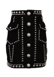 Balmain Studded Skirt at Farfetch