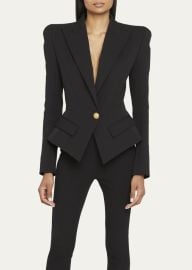 Balmain Tapered-Waist Single-Breasted Blazer - at Bergdorf Goodman