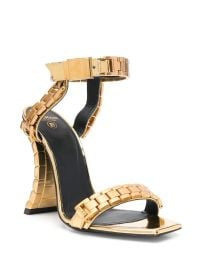 Balmain Ultima 130mm Metallic Sandals - at Farfetch