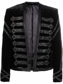 Balmain V-neck Embroidered Jacket - at Farfetch