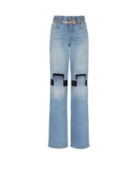 Balmain Wide Leg Jeans with Technical Yoke at Balmain