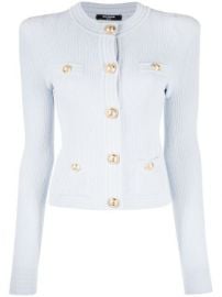 Balmain button-detail ribbed-knit cardigan  at Farfetch