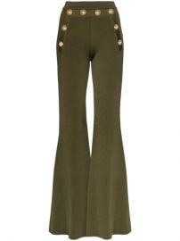 Balmain button-embellished Flared Trousers - Farfetch at Farfetch