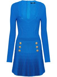 Balmain button-embellished Ribbed Minidress - at Farfetch