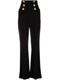 Balmain button-embellished high-rise Trousers - at Farfetch