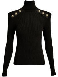 Balmain button-embellished roll-neck Jumper - at Farfetch