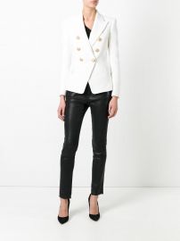 Balmain double breasted blazer at Farfetch