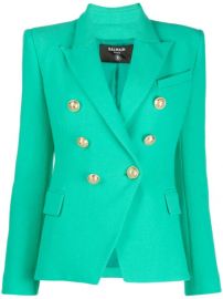 Balmain double-breasted peak-lapel Blazer - Farfetch at Farfetch