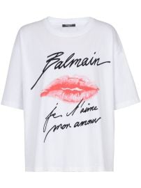 Balmain kiss-print T-shirt White at Farfetch