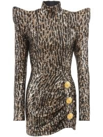 Balmain sequin-embellishment Buttoned Minidress - Farfetch at Farfetch