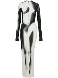 Balmain spray-paint Effect Long Dress - at Farfetch