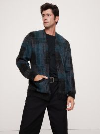 Banana Republic Brushed Plaid Cardigan at Banana Republic