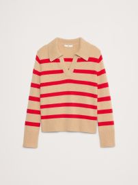 Banana Republic Cashmere Rugby Sweater Polo in Red Stripe at Banana Republic