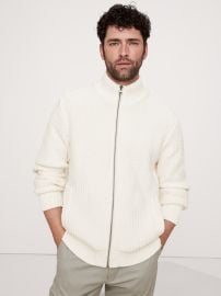 Banana Republic Cotton Blend Sweater Bomber at Banana Republic