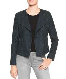 Banana Republic Factory Legion Blue Boucle Moto Jacket - Women Best Price and Reviews Zulily at Zulily