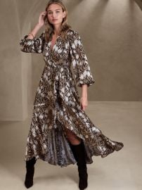 Banana Republic Fiori Ruffle Wrap Dress Shop Premium Outlets at Shop Simon