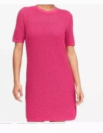 Banana Republic Fuchsia Pink Pointelle Sweater Dress XS at eBay