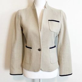 Banana Republic Jackets amp Coats Bogo Banana Republic Cotton Tweed Textured Blazer Tan Navy 4 Poshmark at Poshmark