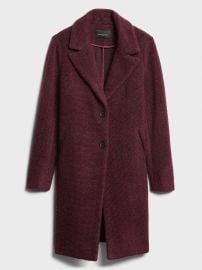 Banana Republic Knit Wool Overcoat in Burgundy at Banana Republic